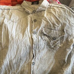 Men's Casual Striped Button-Down Shirt